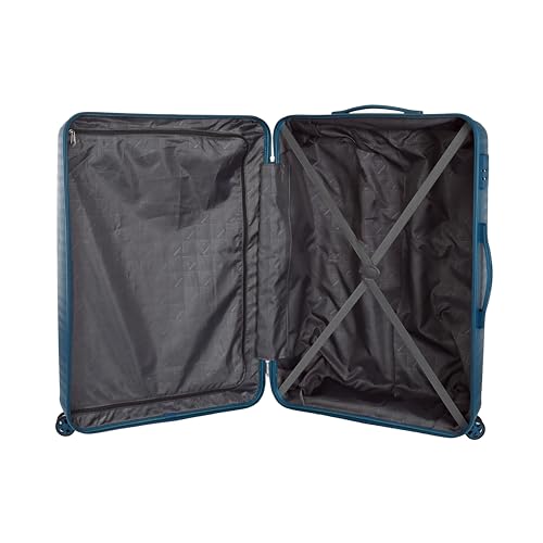 Image of Kamiliant by American Tourister Rock-Lite Large 79 Cm Check-in Hard Sided Trolley Bag for Men & Women, Suitcase 99L for Travel with 3 Digit Combination Lock - Deep Ocean