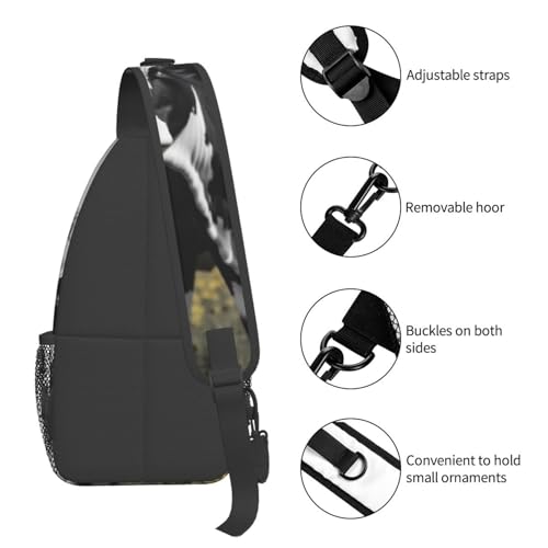 Bolso Cross Chest negro para hombre y mujer miniatura 5