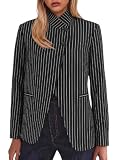 Cicy Bell Womens Stand Collar Blazer Business Work Button Suit Jacket