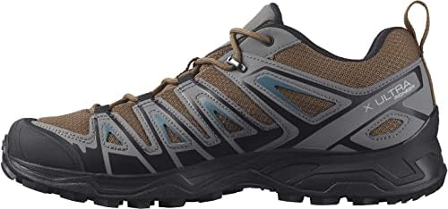 Salomon X Ultra Pioneer AERO Hiking Shoes for Men, Toffee/Quiet Shade/Mallard Blue, 7