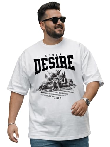 Image of Veirdo Men's Pure Cotton Half Sleeve Plus Size Printed T-Shirts, Stylish, Comfortable & Durable Cotton Tees | Sizes: S to 2XL