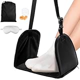 Vanleonet Airplane Foot Rest,Portable Foot Hammock Airplane Adjustable Height Airplane Travel Essentials Accessories for Long Flight,Bus,Train,Office