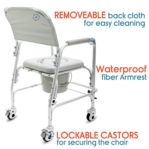 Image of KosmoCare Premium Imported Aluminum Shower Wheelchair