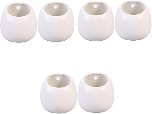 ARTIBETTER 3 juegos de jarrón redondo para colgar en la pared, maceta de cerámica para suculentas, maceta para exteriores, fácil visualización,