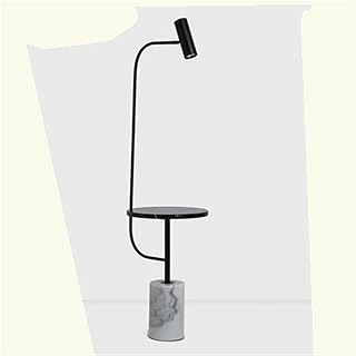 PEVSCO Lámpara de pie Postmoderno creativo minimalista diseño hogar sala de estar mesa sofá mármol mesa Lámpara de Piso (Color : Negro)