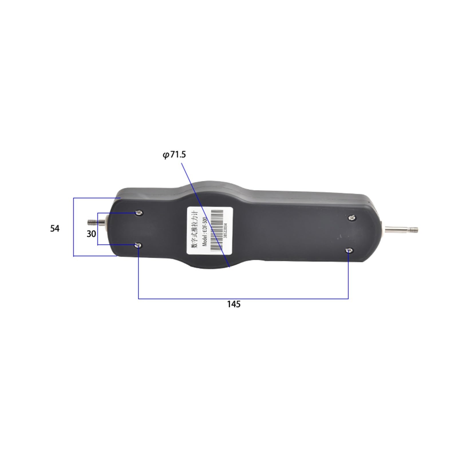 Medidor de Fuerza con Pantalla Digital, probador de Empuje y tracción, dinamómetro de Resorte, máquina de Prueba con Pantalla Digital,Precisión Mejorada(100N 10KG 22Ib)