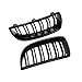 SAIQINGSP E90 Front Kidney Grille Compatible with 2005-2008 BMW 3 Series E90 E91 320i 325i 328i 330i 335i Gloss Black Double Slats Grill