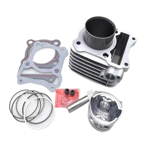 Cylindre moto 57mm pour moteur SZ GN125 et DR125 avec piston convexe 157FMI argent