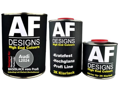 2,5 L Auto barniz Set adecuado para Audi L2024 Cinza Espacial Metallic Clear Coat Endurecedor Base Barniz Reparación Barniz Listo para Pulverizar
