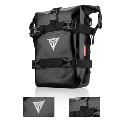 Par de Bolsas Universales para Bumper de Motocicleta Impermeables PVC para Barra de Choque Bolsa Lateral para Moto Accesorios (Negro) miniatura 3