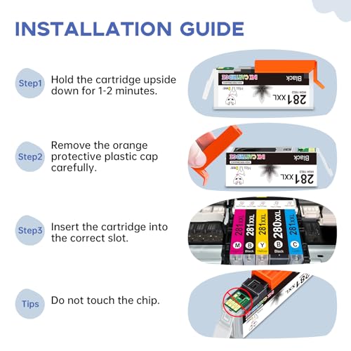 Image of Miss Deer CLI-281XXL 9 Color Pack Ink Compatible for Canon 281 Ink Cartridges, Work for Canon Pixma TS6120 TS8120 TR7520 TR8520 TS9120 TS6220 TS8220 TS9520 TS9521C (3Cyan,3Magenta,3Yellow)