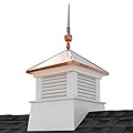 Good Directions 2130MV-742 30" Square Manchester Vinyl Victoria Copper Finial Cupola, White