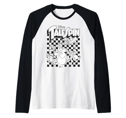 Disney Talespin t-shirt raglan à damier style vintage pour weekend