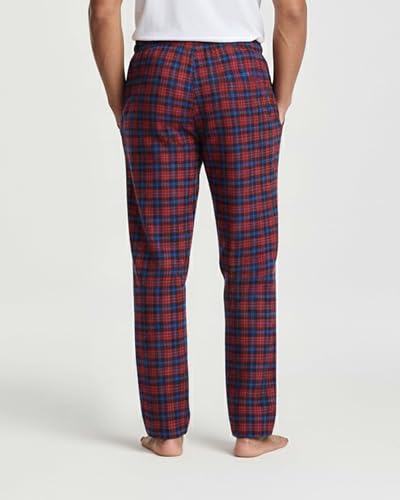 Image of Real Essentials 3 Pack: Men's Soft Cotton Flannel Pajama Pants PJ Lounge Bottoms Elastic Waist Pockets (Big and Tall)