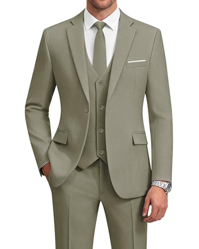 Opiniones y reviews de Chaquetas de esmoquin para Hombre , listamos los 10 mejores. 49 WULFUL Traje de hombre de 3 piezas, corte entallado, blazer de un botón, chaqueta, pantalón, esmoquin, conjunto para graduación, boda y negocios, marrón