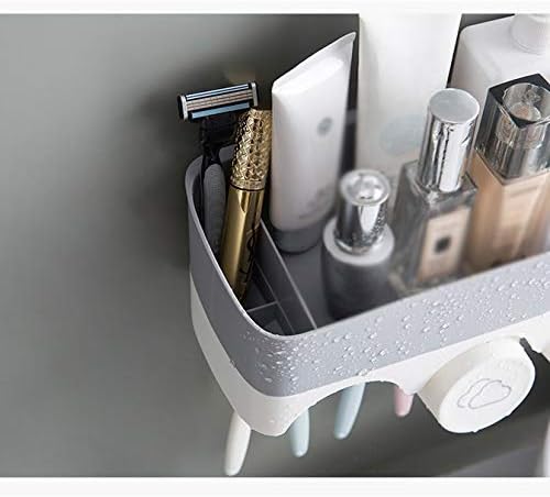 Toothbrush Rack Bathroom Brushing Cup Mouthwash Cup Punch Free Multifunctional Suction Wall Mounted Dental Cylinder Dental Kit