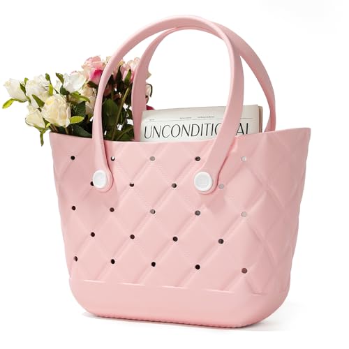 BiuYorBTY Beach Bag Rubber Tote Bag Waterproof Washable Proof Travel Bag for Women Handbag for Sports Beach Market Pool