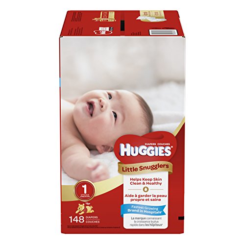 Image of Huggies Little Snugglers Baby Diapers, Size 1, 148 Count, GIANT PACK (Packaging May Vary)