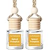 Ambientador colgante para automóvil, paquete de 2 unidades, ambientadores de calabaza especiados, aceite difusor para automóvil, ambientador de aire para mujer