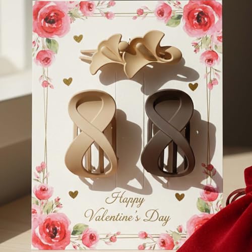 Image of Alvero 3-Piece Korean Matte Hair Claw Clip Set for Women & Girls, Strong Hold Stylish Hair Clips, Lightweight Non-Slip Hair Accessories for Party & Occassional Wear (Pack of 3 Pc) (Earth Tone)