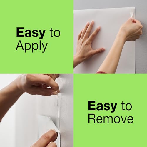 Image of FrogTape reMOVEables Poster Strips - 192 White Strips - No Damage Hanging Strips, Removable Poster Hangers, Stick On Adhesive Wall Tape Alternative for Pictures, Home, School, Office