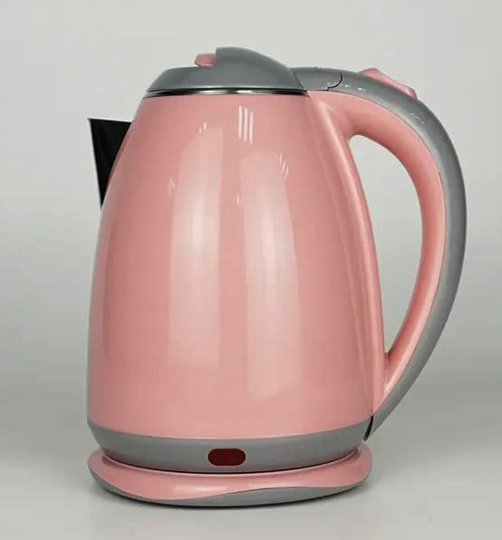 EVK® Premium PINK Electric Kettle Large | 1.8L Double Wall 100% Stainless Steel BPA-Free | 1500 Watt Fast Boiling Dry-Boil & Overheating Protection