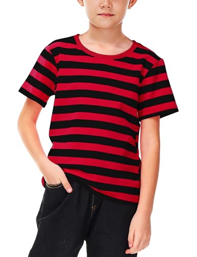 Image of Deerose Kids Striped Shirts Short Sleeve Boy Girls July 4th Patriotic Tee Top 3-14 Years