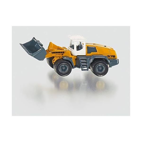 siku 1477, Liebherr Radlader, Metall/Kunststoff, Gelb/Grau, Beweglicher Ladearm – Bild 4