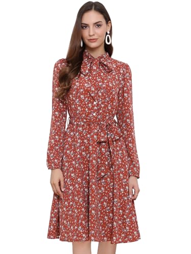 Robe fleurie Allegra K coupe trapèze idéale pour vos sorties d'été