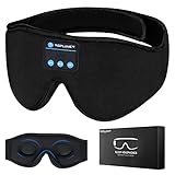 Schlafmaske Schlafkopfhörer, 3D-Augenmaske, kabellos mit Timer, waschbare Blockierlicht-Musik-Schlafmaske für Seitenschläfer