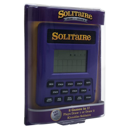 TMG Deluxe Handheld Electronic Solitaire Game - Includes Bonus Deck of Cards! - Thumbnail 3