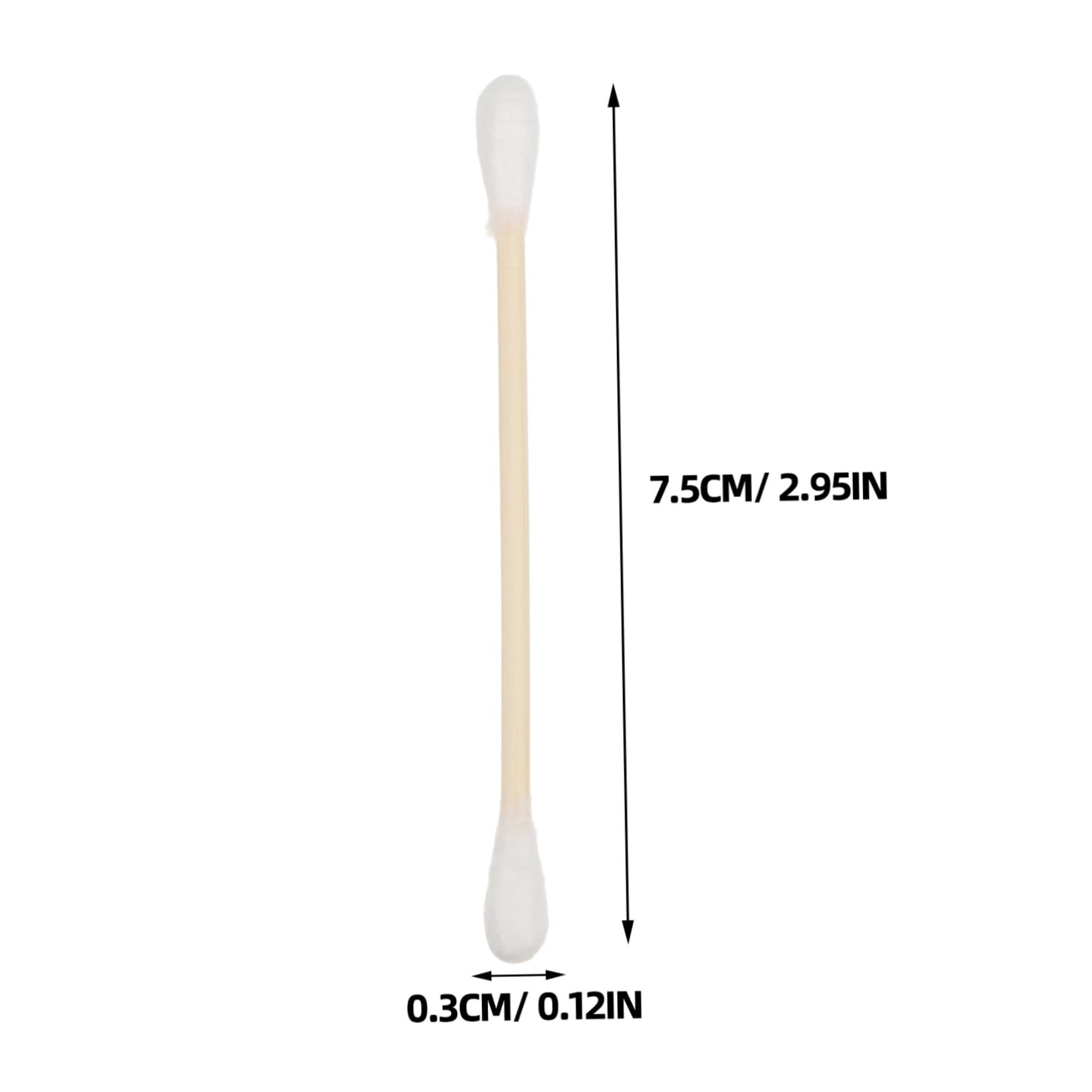 Cabilock Double-Ended Cotton Swabs Wooden Handle 100 Pcs for Ear Cleaning Makeup Cleaning Electronics