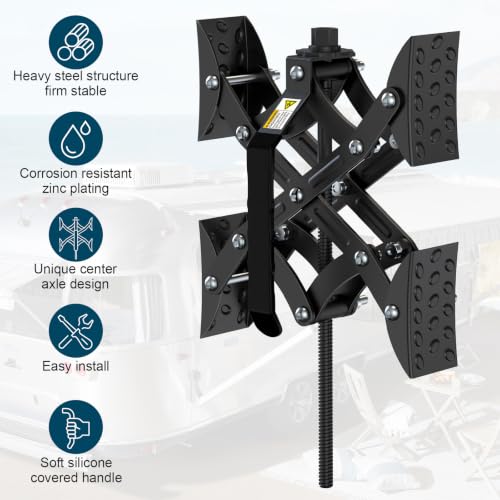 Image of RV X Chocks Wheel Stabilizer for Travel Trailers, RV X-Shaped Wheel Chocks