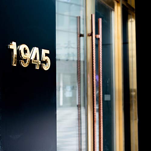 Image of 10 Pack Door Numbers 0-9, 2-3 /4in Address Number Stickers for Mailbox /Apartment /Outdoor, Gold Shining, by Hopewan (2.75 inch 10 Pack (0-9), Brass)