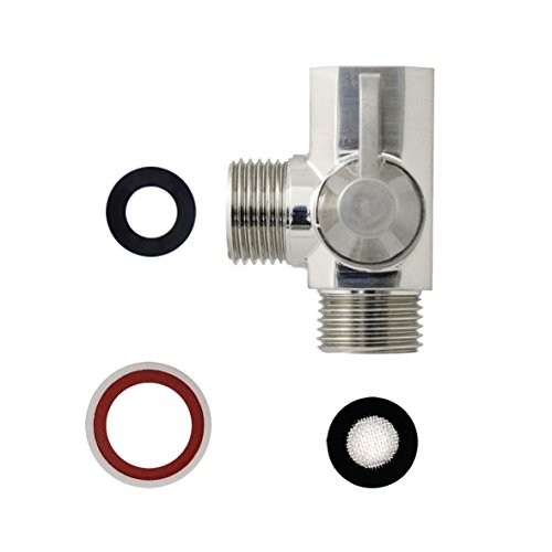 MODONA Shower Arm Diverter Valve, Made of Solid BRASS with BRASS Handle - Satin Nickel - 5 Year Warrantee - Thumbnail 4