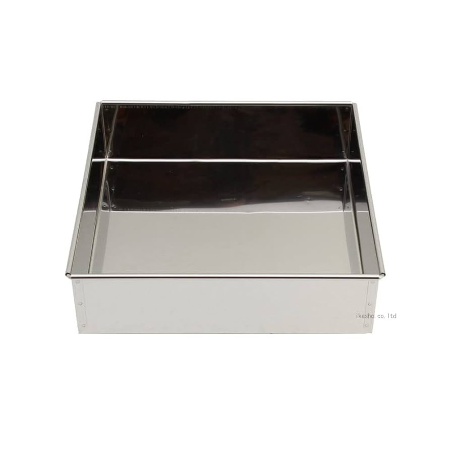 Amazon | 18-8ステンレス 角デコ缶 15cm 四角・正方形【製菓用品