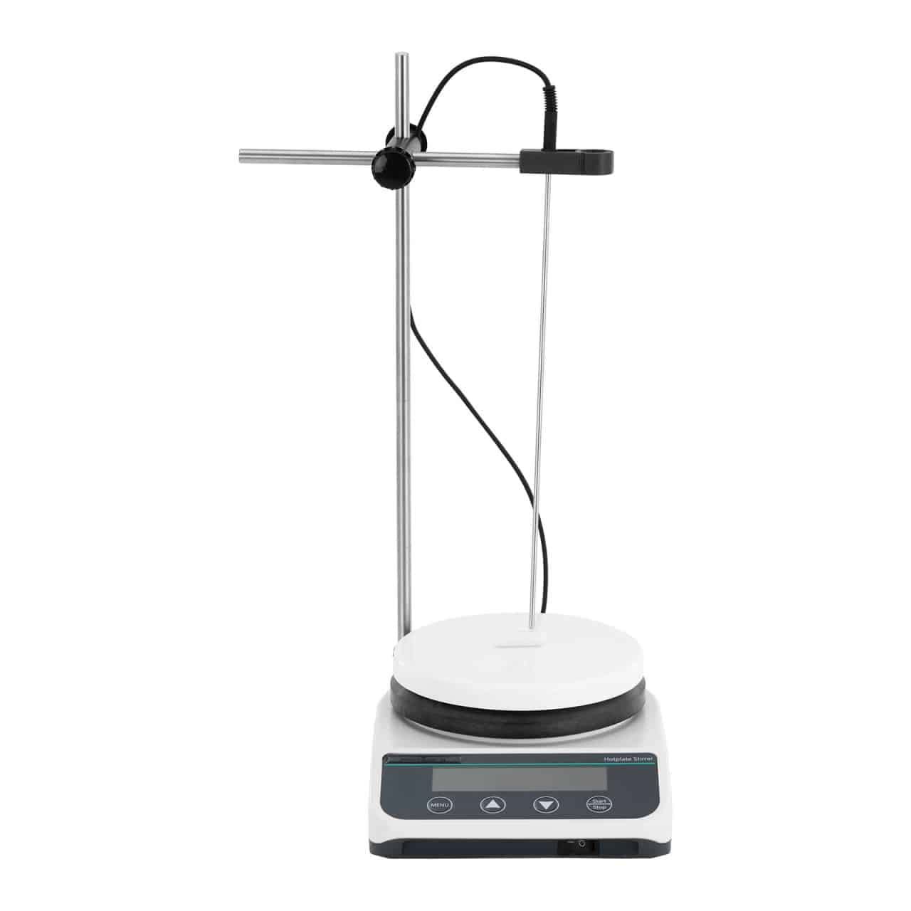 Steinberg Systems SBS-LAB-112 - Agitatore magnetico con piastra riscaldante, 2 l, 50-1500 giri/min, piastra di riscaldamento con agitatore magnetico