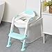 711TEK Potty Training Seat Toddler Toilet Seat with Step Stool Ladder,Potty Training Toilet for Kids Boys Girls Toddlers-Comfortable Safe Potty Seat Potty Chair with Anti-Slip Pads Ladder (Blue)