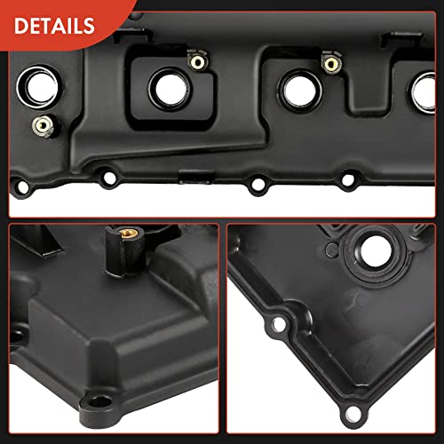 A-Premium Left Side Engine Valve Cover, With Gasket & Pcv Valve & Spark Plug Seal Compatible With 2006-2017, Nissan Armada Pathfinder Titan Nv2500 Nv3500, Infiniti Qx56, V8 5.6L, 13264Ze01A #TOP7