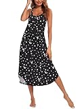 Ekouaer Womens Stars Moons Long Nightgowns Sleeveless Print Sleep Dress Sleepwear (Pattern6 XXL)