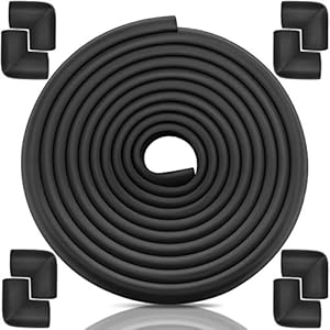 Baby Proofing Edge Corner Protector, 20.5 ft (18.1ft Edge + 8 Corners) Baby Proof Corner Guards ,Thick Table Bumper…