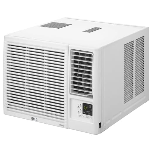 LG 12,000 BTU Smart Window Air Conditioner with Supplemental Heat, 230V, Cools 550 Sq.Ft. (22' x 25' Room Size), 2 Cooling, Heating & Fan Speeds, Works with LG ThinQ, Amazon Alexa, and Hey Google