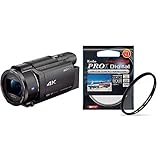 ソニー SONY ビデオカメラ FDR-AX60 4K 64GB 光学20倍 ブラック Handycam FDR-AX60 B12Kenko 55mm レンズフィルター PRO1D プロテクター レンズ保護用 薄枠 日本製 252550