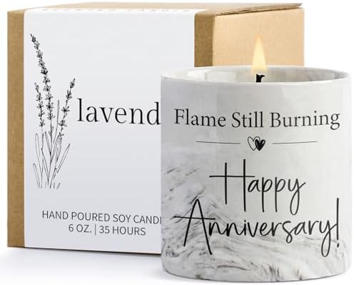 Anniversary Candle - Aniversario Gifts for Men, Women & Couples -...