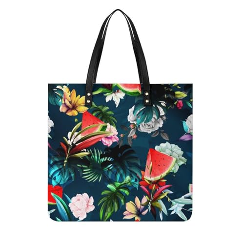 Sac à bandoulière tote bag pastèque parfait pour vos journées de plage et voyages