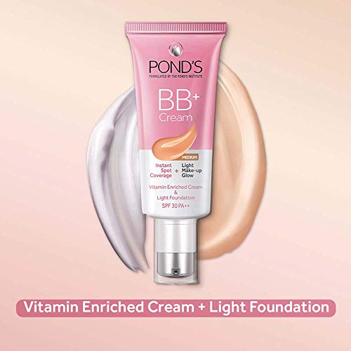 Image of POND'S BB+ Cream, Instant Spot Coverage + Natural Glow for Normal Skin, 02 Medium, 30 g