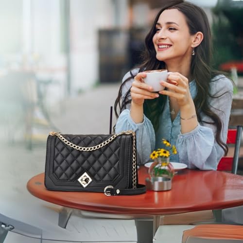 Image of Travistar Crossbody Bags for Women Small Handbags PU Leather Shoulder Bag Purse Evening Bag Quilted Satchels with Chain Strap