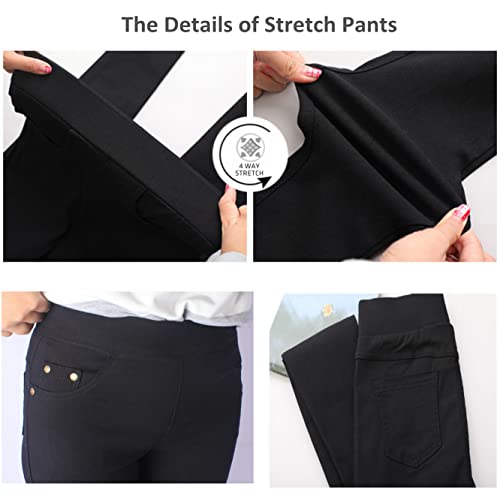 AIDAYOU Lightweight Stretchy Skinny Jeans Jeggings Comfy & Breathable - Elastic Waist Tummy Control Spring Summer4