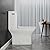 Carre One-Piece Square Toilet Left Side Flush Handle Toilet 1.28 gpf