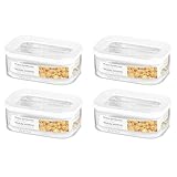 vorratsdosen kunststoff ikea Farbe: klar/weiß Mepal 106914030600 Modula Vorratsdose, Kunststoff, 425 ml, transparent/weiß (4 Stück)